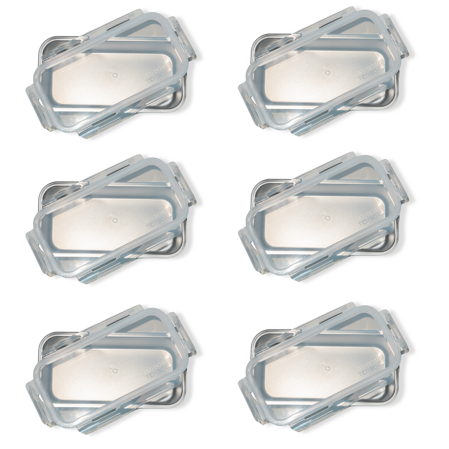 Bundle: 6-Pack Metal Containers with Lids