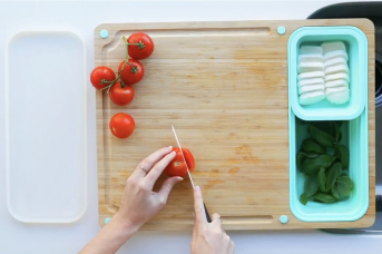 TidyBoard - Cutting Board with Meal Prep Containers