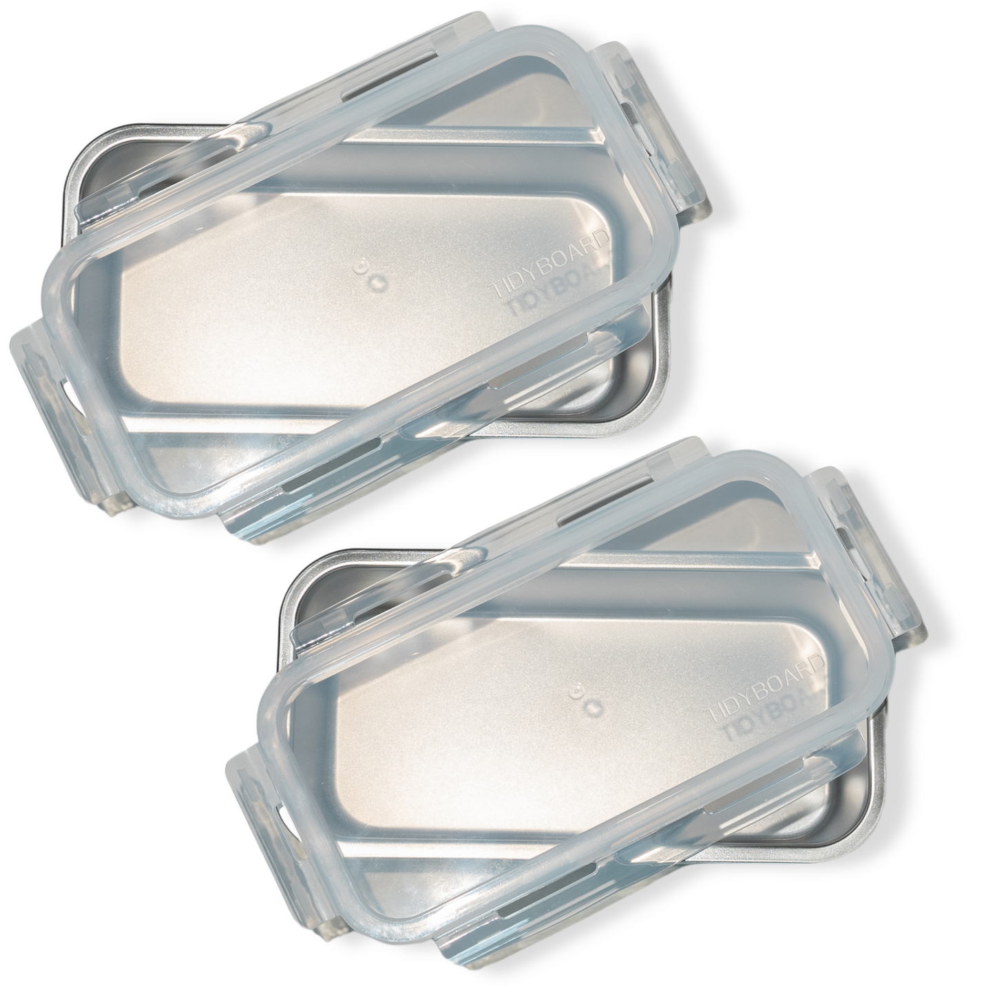 Metal Container with Lid, 2-Pack