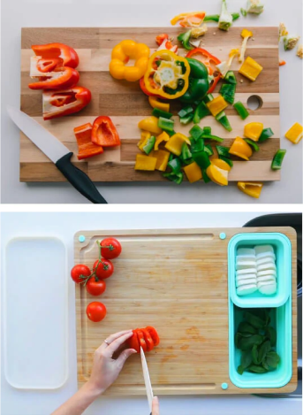 TidyBoard - Cutting Board with Meal Prep Containers